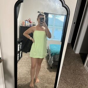 Lime Green Spaghetti Strap Dress
